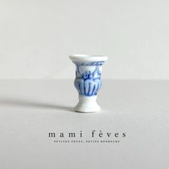 フェーヴ 青い花瓶 フランス フェーブ ミニチュア陶器 m-4650