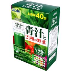 【6個セット】※アサヒ 青汁と21種の野菜 3.3g×40袋 青汁 大麦若葉 国産 野菜 粉末 スティック 健康習慣 アサヒ