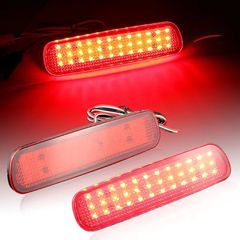 2個 車用LEDリアバンパーリフレクターブレーキライトテールランプ レクサスLX470 トヨタ ランドクルーザー100シリーズ シグナス 1998-2007