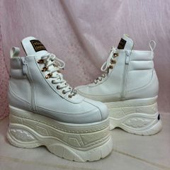 ♡1度モデルが着用♡ 人気商品 24.5cm レディース ヨースケ YOSUKE 厚底スニーカー 厚底ハイカットスニーカー 10.5cmボリュームソール 靴 MY1569-260