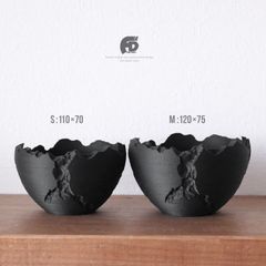 2set Adv-055-S 110×70 M 120×75 Erosion cr 自然侵食を模したクラッキング鉢 3Dプリント鉢 塊根植物 多肉植物 3Dプリンター鉢 植木鉢 おしゃれ プラ鉢 多肉 塊根植物 アガベ グラキリス 3d鉢 作家鉢 浅鉢
