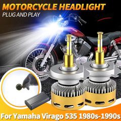 CANbus対応高輝度白色50W 15000LMH4/HB2/9003 LEDヘッドライトバルブハイ/ロービーム ヤマハ Virago 5351980年代~1990年代用 1個