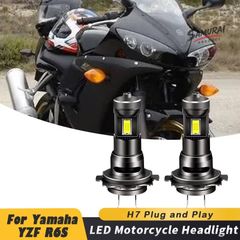 1/2個 35W H7 6500K 高輝度白色 A5 LEDバルブ オートバイヘッドライト ヤマハ S 2006 - 09 オートバイ