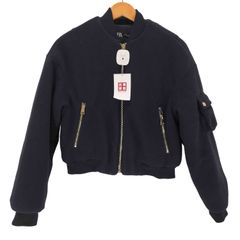 자라 ZARA 울라이크 자른 폭격기 재킷 여성 import: XS