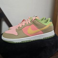 NIKE 덩크 로우 핑크 카키 옐로우