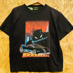 BATMAN バットマン バットモービル DCコミックス アメコミ Tシャツ ブラック L バングラデシュ製 半袖 古着