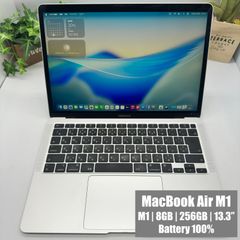M1・8GB・256GB・배터리 100% MacBook Air 2020 A2337 13.3인치 M1 8GB 256GB 실버 MK270