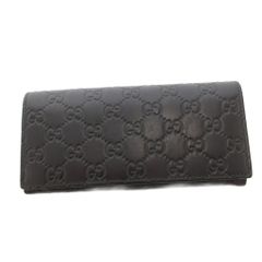 グッチ GUCCI グッチシマ 長財布 ウォレット 小銭入れあり カーフレザー GG柄 黒 ブラック FF ■GY18