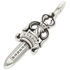 クロムハーツ DOUBLE DAGGER ダブルダガー ペンダント シルバーネックレストップ 남성