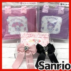 Sanrio 산리오 当たり 쿠지 My Melody 마이멜로디 Kuromi 쿠로미 ポーチ＆ミニトート ヘアアクセサリ 計5点セット NMT10-101-08