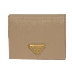 PRADA プラダ ヴィッテロ ムーブ コンパクト ウォレット ピンクベージュ パウダーピンク 札入れ カードケース コインケース RFID ICチップ 美品 トライアングルロゴ チプリア 二つ折り財布 1MV204 2DDU F0236