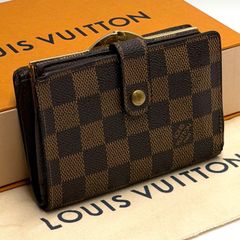 ルイヴィトン LOUIS VUITTON ダミエ エベヌ ポルトモネビエ ヴィエノワ 二つ折り財布 お札入れ 男女兼用 ブラウン レザー