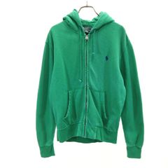 Polo by Ralph Lauren ポロバイラルフローレン 長袖 スウェット ジップパーカー S グリーン メンズ 古着
