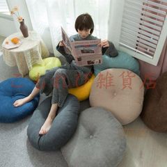 座布団 S フロアクッション 厚手 丸型 ラウンドタイプ 畳 綿麻 チェアパッド クッション ごろ寝クッション 座椅子 チェアクッション オフィスチェアー用 和室 抱き枕 イス 分厚い 在宅 疲れない 座禅