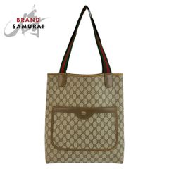 GUCCI グッチ ヴィンテージ シェリーライン ベージュ GGスプリームキャンバス 39 02 003 トートバッグ ショルダーバッグ レディース 604601 중고