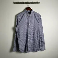 Massi Modutti ネイビー ギンガム CHECK シャツ M