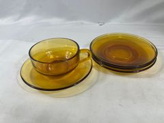 ADELEX カップ 1点 ソーサー 4点 セット 묶음 판매 コーヒーカップ ティーカップ 珈琲 コーヒー ティー お茶 茶 紅茶 アンバー 食器 インテリア コレクション 昭和 레트로 쇼와 레트로