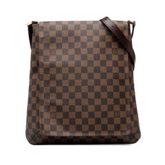 ルイ ヴィトン ダミエ ミュゼット 斜め掛け ショルダーバッグ N51302 ブラウン PVC レザー レディース LOUIS VUITTON【222-94142】