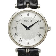 グッチ 腕時計 2040M シルバー ステンレススチール レザー メンズ GUCCI 1-0295593