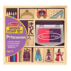 【新品】 メリッサ&ダグ(Melissa&Doug) 木製 スタンプセット プリンセス S 0