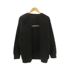 カンゴール KANGOL ボアトレーナー F 黒 ブラック ロゴ刺繍 長袖 CK2 ■ECA010