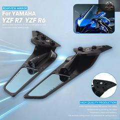 オートバイミラー ヤマハ YZF R7 YZFR6 2021 2022 ステルスミラー スポーツウィングレットミラーキット ミラー ウイングミラー