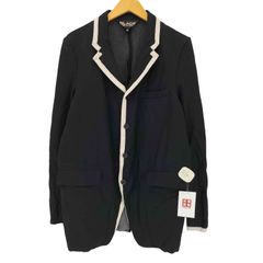 블랙 꼼데가르송 BLACK COMME des GARCONS 11SS ポリ縮絨 加工 テーラードジャケット メンズ JPN：M