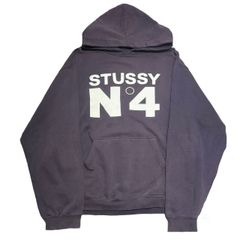 Old Stussy Logo Print Hoodie