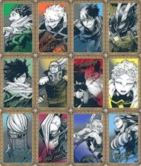 중고 キャラカード Aセット 「堀越耕平『 나의 히어로 아카데미아 』原画展 箔押しクリアカードコレクション 12枚セット」