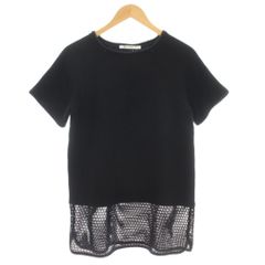 ティーバイアレキサンダーワン T by Alexanderwang 半袖 スウェット パイル素材 トレーナー XS 黒 ブラック /☆G