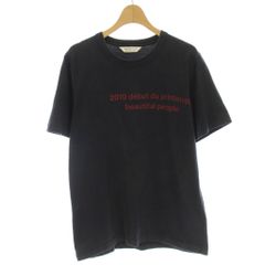 ビューティフルピープル beautiful people Tシャツ 180 紺色 ネイビー クルーネック 半袖 ロゴプリント LP