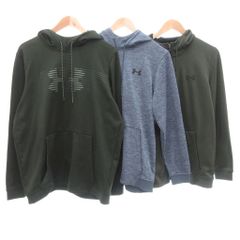 アンダーアーマー UNDER ARMOUR おまとめパーカー3点セット 長袖 プルオーバー ジップアップ XL他 カーキ 青 ブルー 1320748 1320751 /ML ■GY09