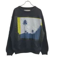 DRIES VAN NOTEN ドリスヴァンノッテン 21SS Len Lye プリントスウェットプルオーバー ネイビー S