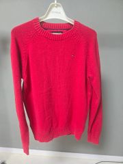 Tommy Hilfiger トミーヒルフィガー ラウンドネック ニット レッド