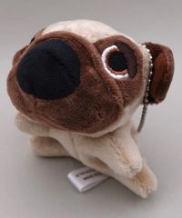 중고 ぬいぐるみマスコット・ぬいぐるみバッジ パグ 「THE DOG AND FRIENDS ぬいぐるみマスコット」