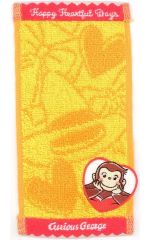 중고 タオル・手ぬぐい ジョージ イエロー ハンドタオル 「セガ ラッキー 쿠지 おさるのジョージ 85th ～Happy Heartful Days～」 F賞