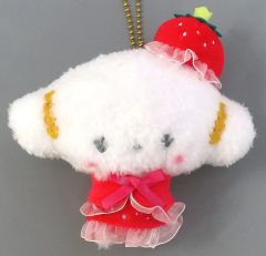 중고 ぬいぐるみマスコット・ぬいぐるみバッジ こぎみゅん いちごクラウン むにゅぐるみマスコット " 산리오 キャラクターズ いちご新聞50周年×むにゅぐるみパティオ POPUPSTORE」