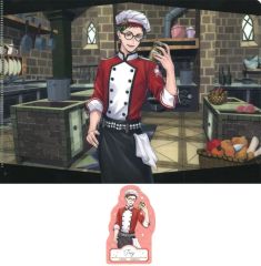 중고 グッズセット トレイ・クローバー A5クリアファイル＆ステッカーセット 「アニプレックス オンライン 쿠지 ディズニー ツイステッドワンダーランド NRCマスターシェフ vol.1」 D賞