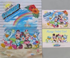 중고 グッズセット ミッキー＆ミニー＆ドナルド＆デイジー ポストカード＆クリアホルダー 「ディズニー Hello Hello SUMMER!」 東京ディズニーリゾート限定