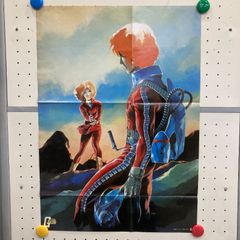 B2サイズ ピン穴なし ポスター 機動戦士ガンダム シャア・アズナブル セイラ・マス 安彦良和氏 S1-34-ぽ5