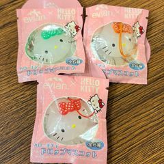 SANRIO サンリオ HELLO KITTY ハローキティ evian エビアン ドロップマスコット 3点 まとめ 伊藤園 キャンペーン 景品 ストラップ 未開封