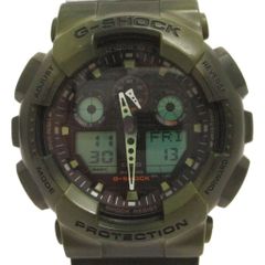 カシオジーショック CASIO G-SHOCK マーブルパターンシリーズ 腕時計 GA-100MM クォーツ アナデジ カモフラ カーキ系
