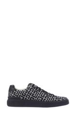 バルマン メンズ シューズ スニーカー Balmain BCourt Monogram Low Top Sneaker Edk Noir Ivoire