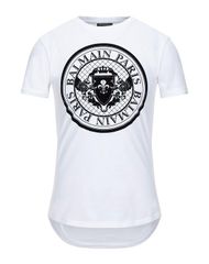 バルマン メンズ トップス Tシャツ BALMAIN Ｔシャツ White ホワイト
