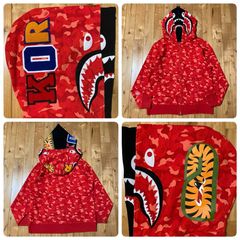 韓国限定 Korea Double shark full zip hoodie XLサイズ BAPE CAMO a bathing ape エイプ ベイプ ダブル シャーク パーカー yo6239