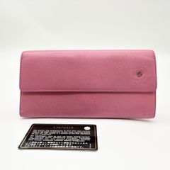 CHANEL シャネル 長財布 ピンク レザー フラップ コンチネンタル