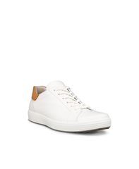 エコー メンズ シューズ スニーカー Ecco Mens Soft 7 Easy Slip Tie Sneakers White Lion ホワイト