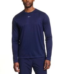 リーボック メンズ トップス Tシャツ クルーネック シャツ ロゴ Reebok Mens Tech Long Sleeve Crewneck Logo TShirt Vector Navy ネイビー