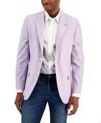 ナウティカ メンズ アウター ジャケット・ブルゾン コート Nautica Mens ModernFit Chambray Sport Coat Purple パープル