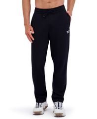 リーボック メンズ ボトムス カジュアルパンツ レギュラーフィット フリース Reebok Mens Regular Fit Fleece Pants Black ブラック